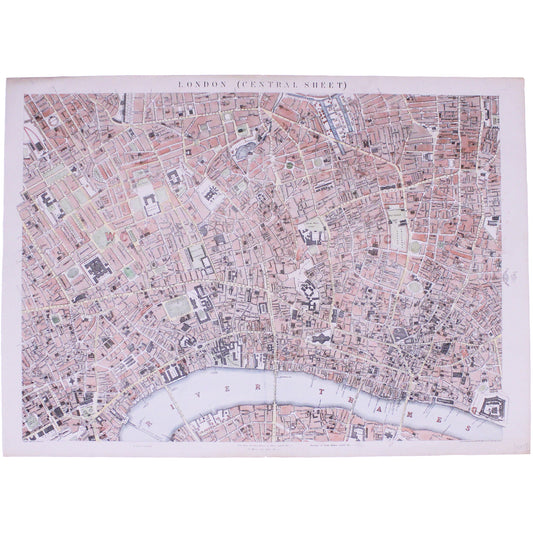 Cassell’s Map of London, Central Sheet