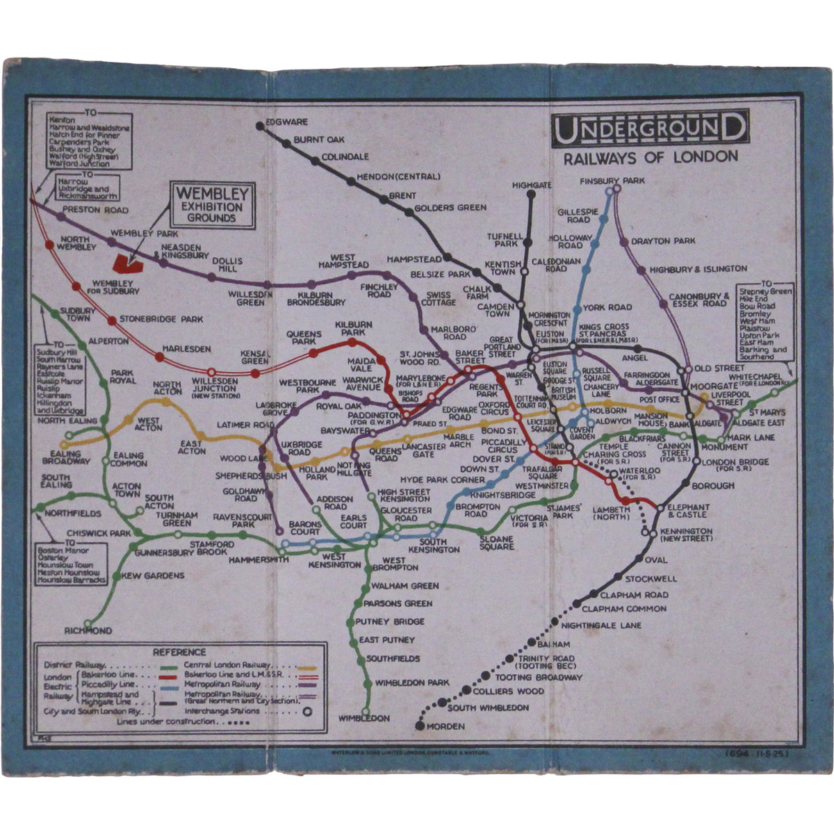 Stingemore's 1925 Passenger Map