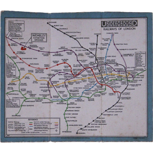 Stingemore's 1925 Passenger Map