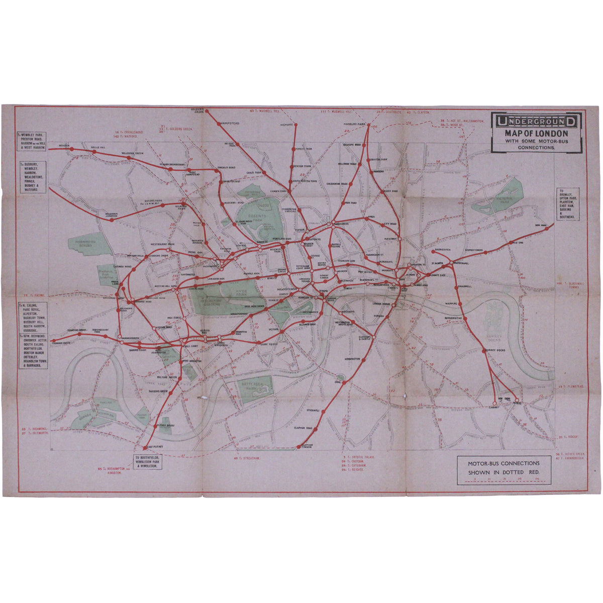 LGOC Integrated London Underground & Bus Map