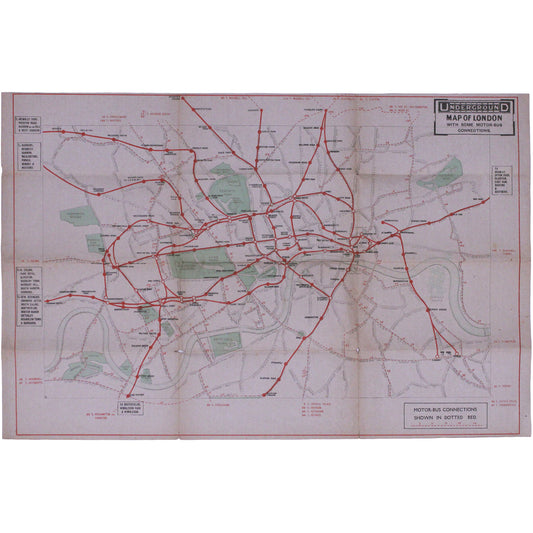LGOC Integrated London Underground & Bus Map