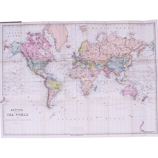 Bacon's Mercator World Map