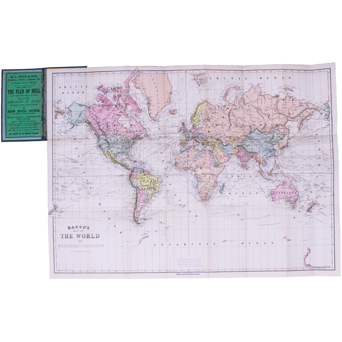 Bacon's Mercator World Map