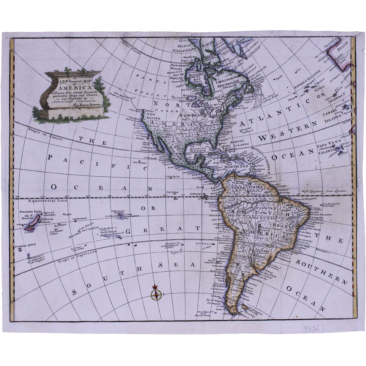 Bowen's Map of the Americas