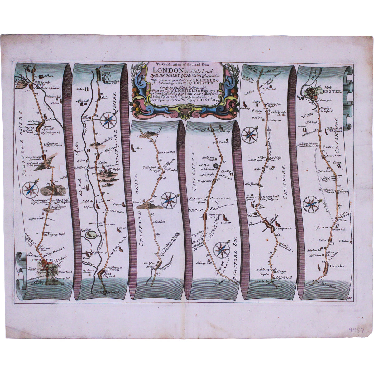 Ogilby's Road from Lichfield to Chester