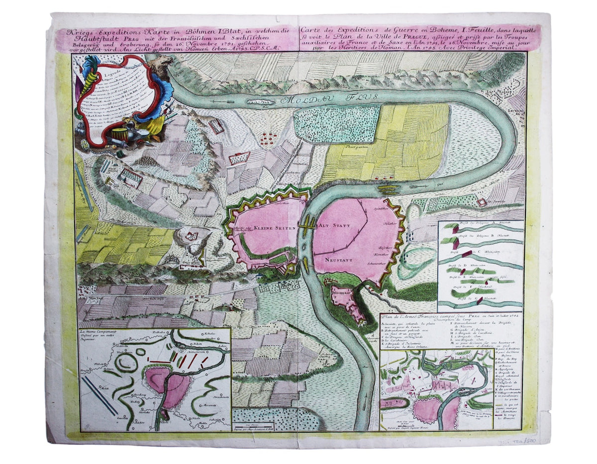 Homann Heirs’ Plan of the Siege of Prague
