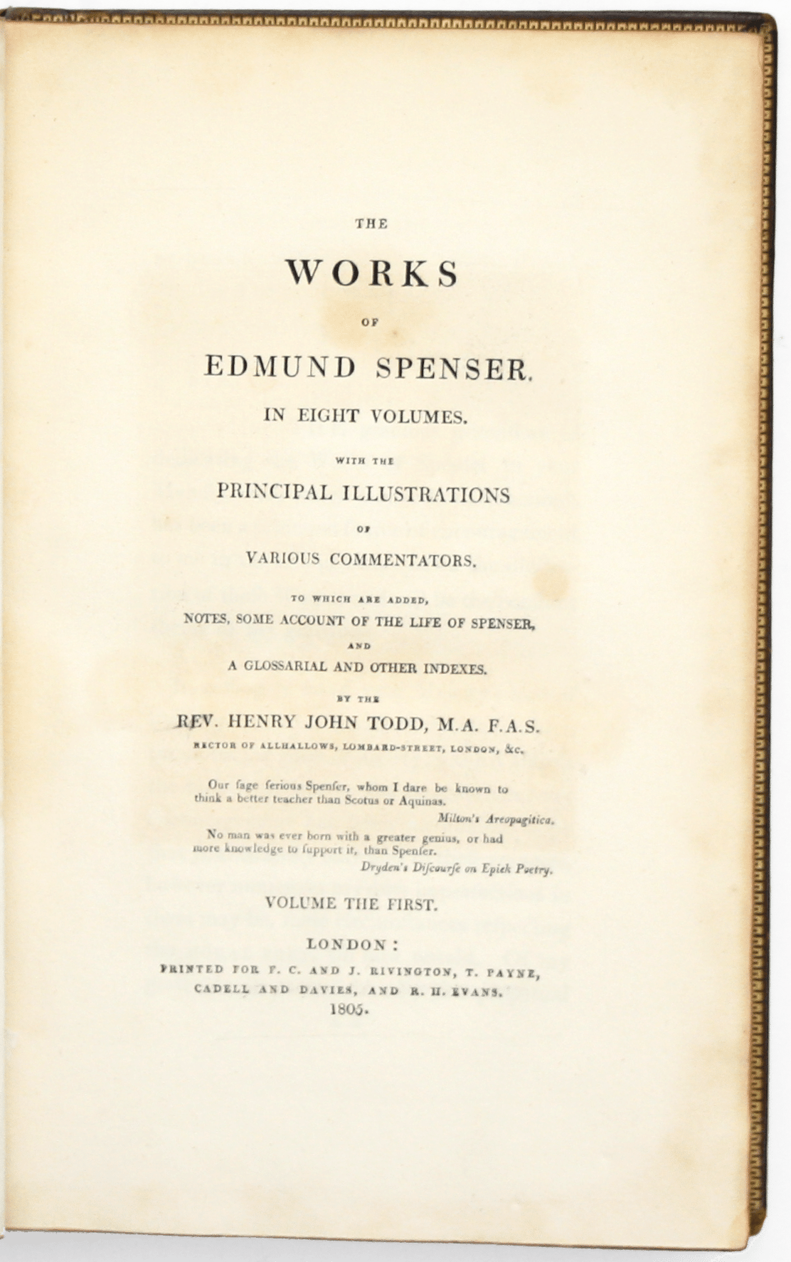 The Works of Edmund Spenser: Todd’s Edition