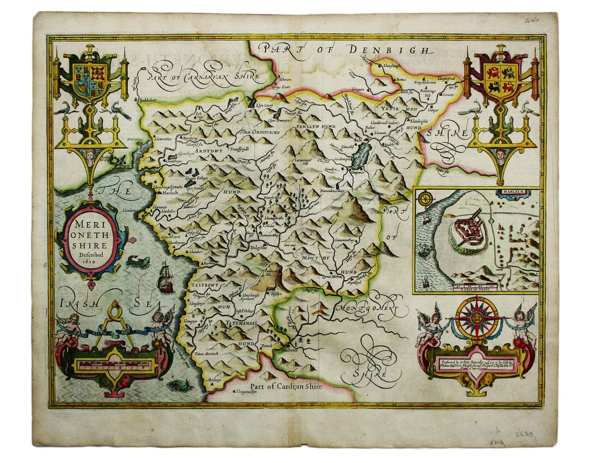 Speed s Map Of Merionethshire Bryars Bryars