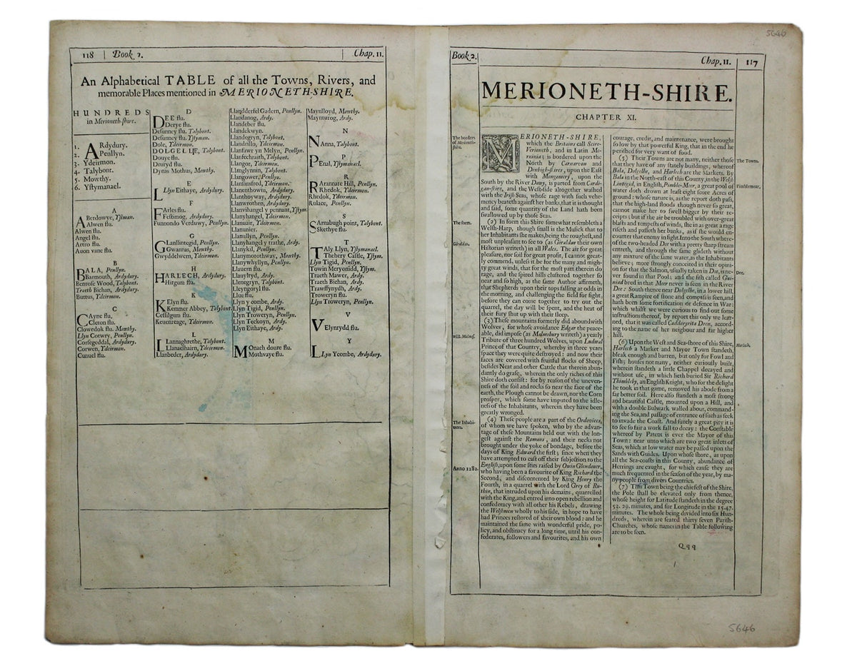 Speed’s Map of Merionethshire