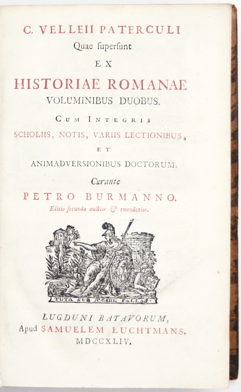 Velleius Paterculus: Burman’s Edition