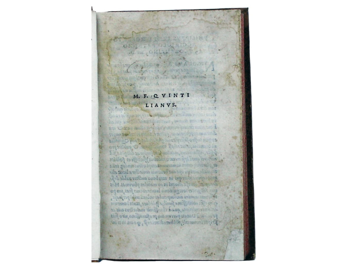 Giunti’s Edition of Quintillian’s Institutes of Oratory