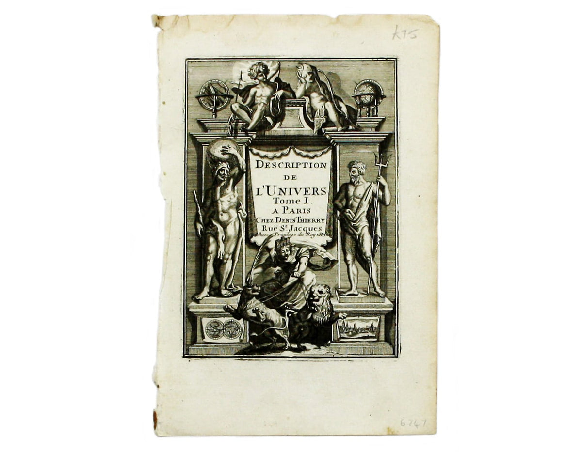 General Title Page for Mallet's Description de l'Univers