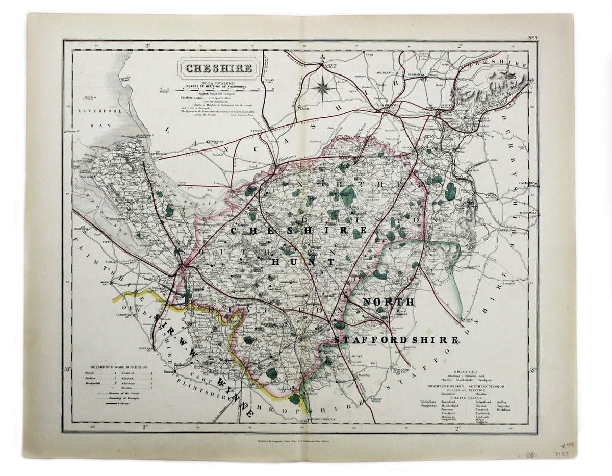 Hobson’s Foxhunting Map of Cheshire