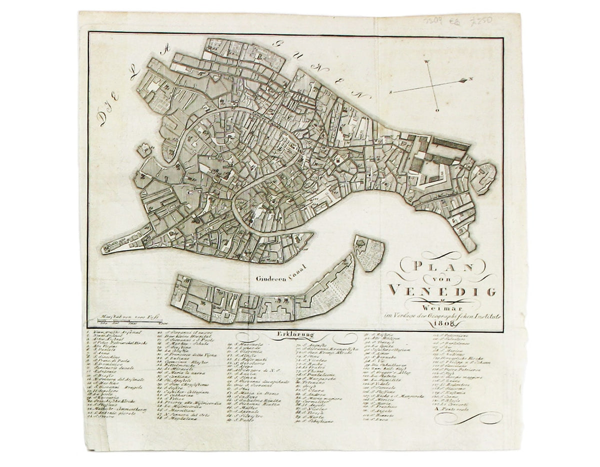 Stadtplan of Napoleonic Venice
