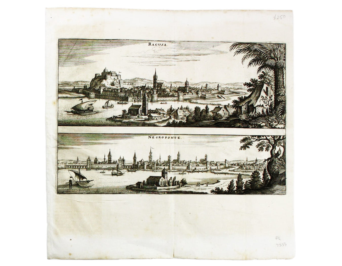 Merian’s map of Dubrovnik & Chalcis