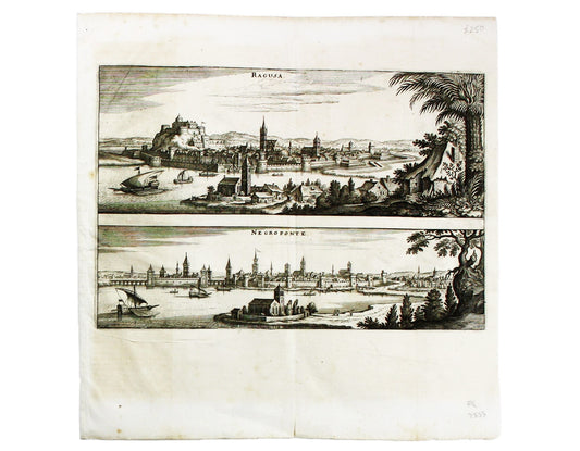 Merian’s map of Dubrovnik & Chalcis