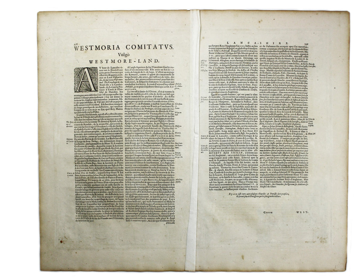 Janssonius’ Map of Cumbria & Westmorland