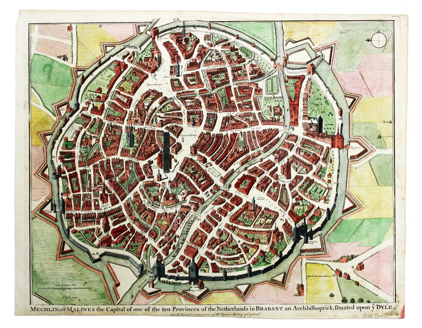 Map of Mechelen, from Rapin’s History