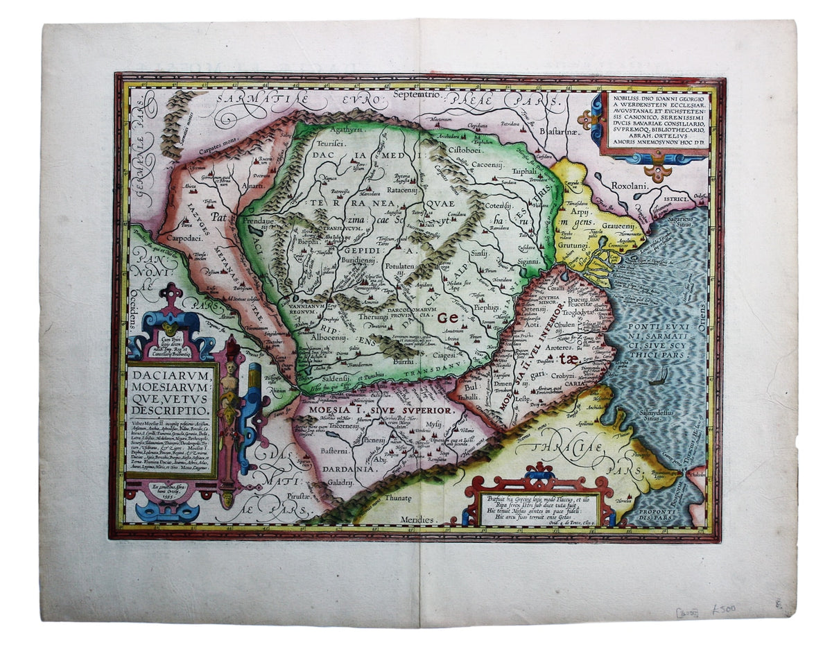 Ortelius’ Map of Roman Dacia & Moesia