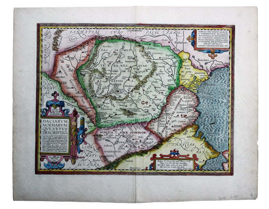 Ortelius’ Map of Roman Dacia & Moesia