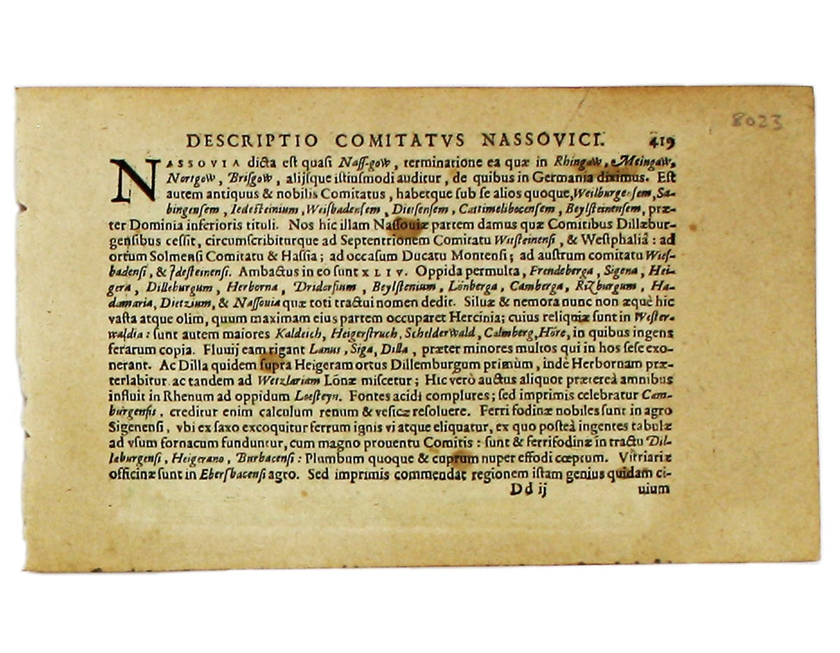 Bertius’ Miniature Nassau