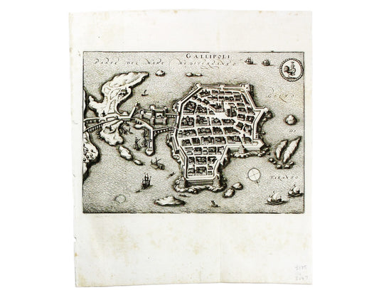 Merian's map of Gallipoli in Apulia