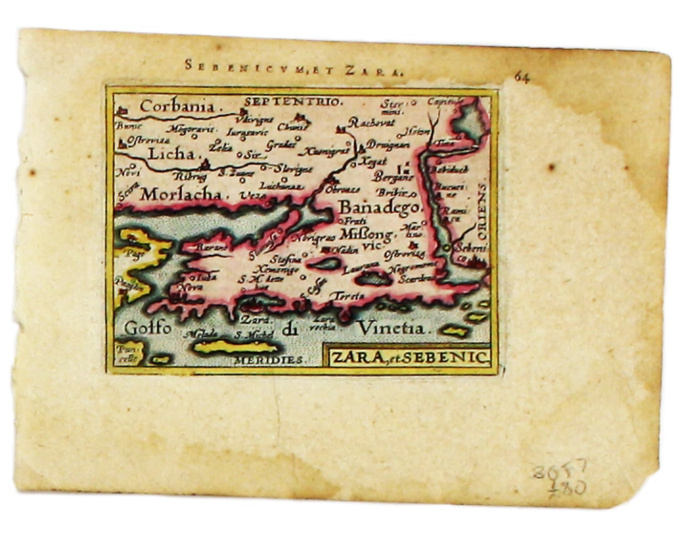 Ortelius’ Map of Zara & Sebinico