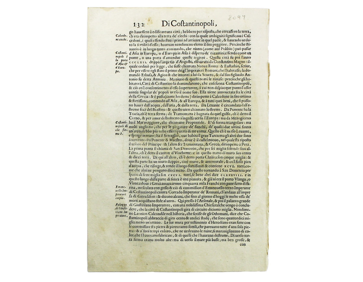 Porcacchi’s Map of Constantinople