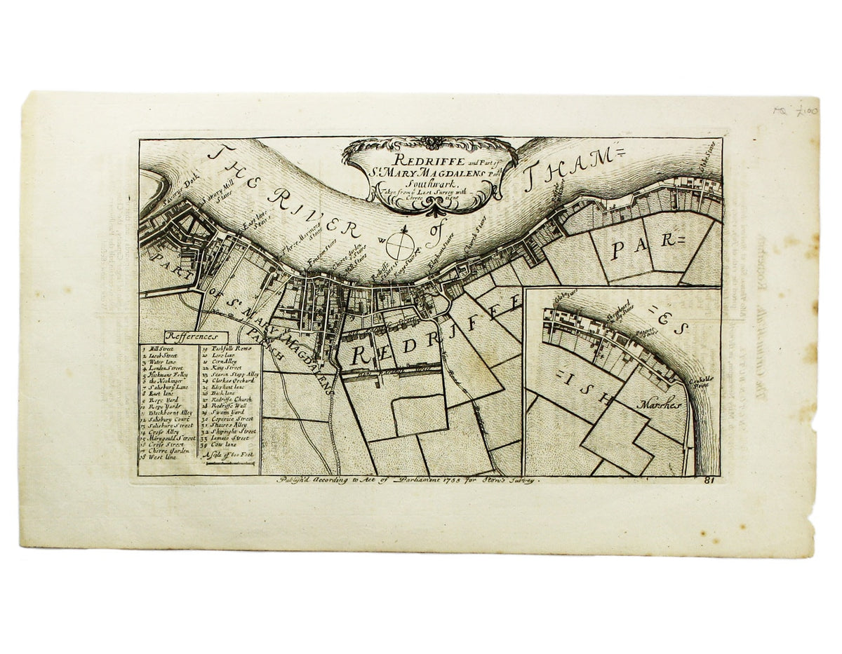 Blome’s Ward Plan of Rotherhithe