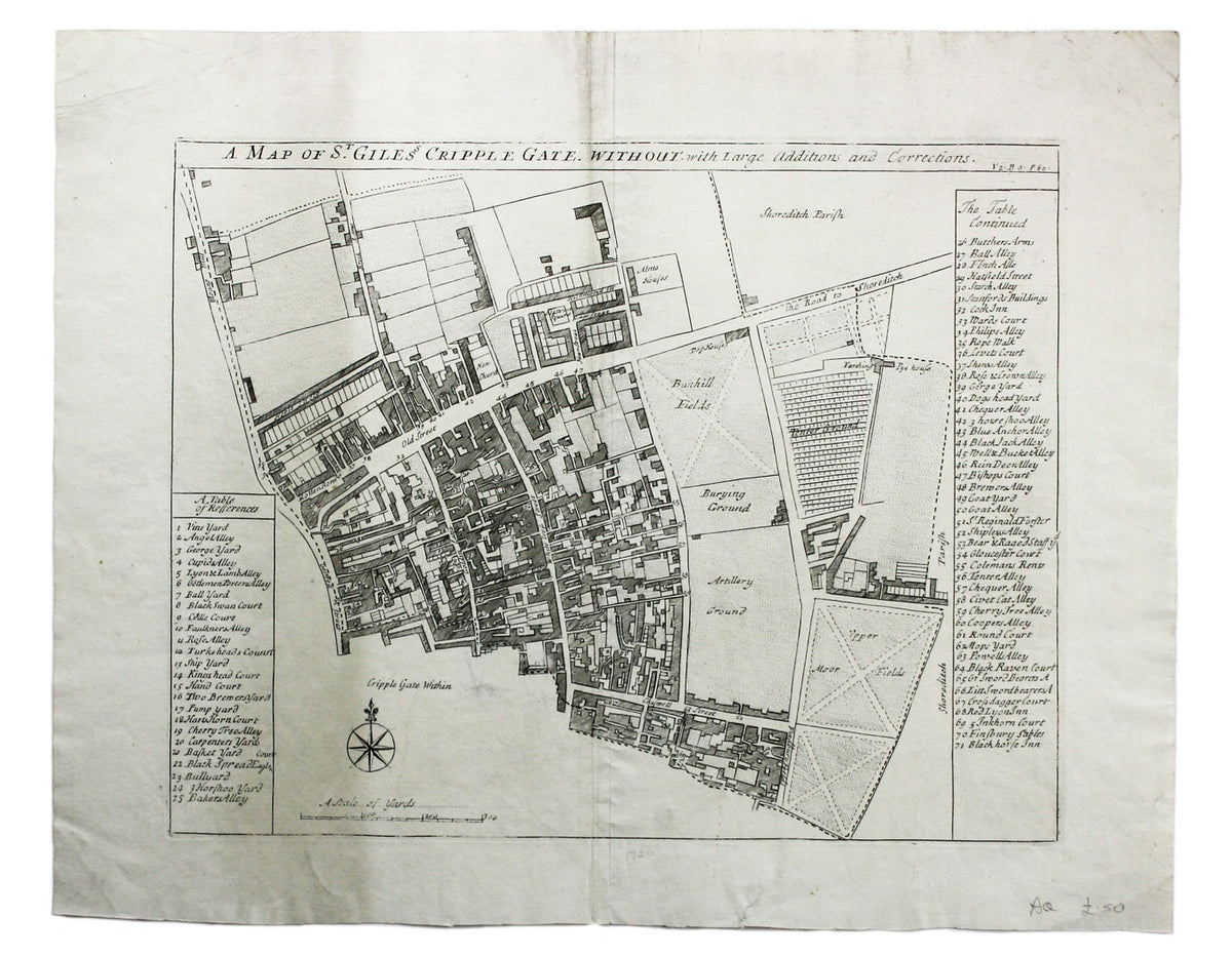 Blome’s Ward Plan of St Giles Cripplegate