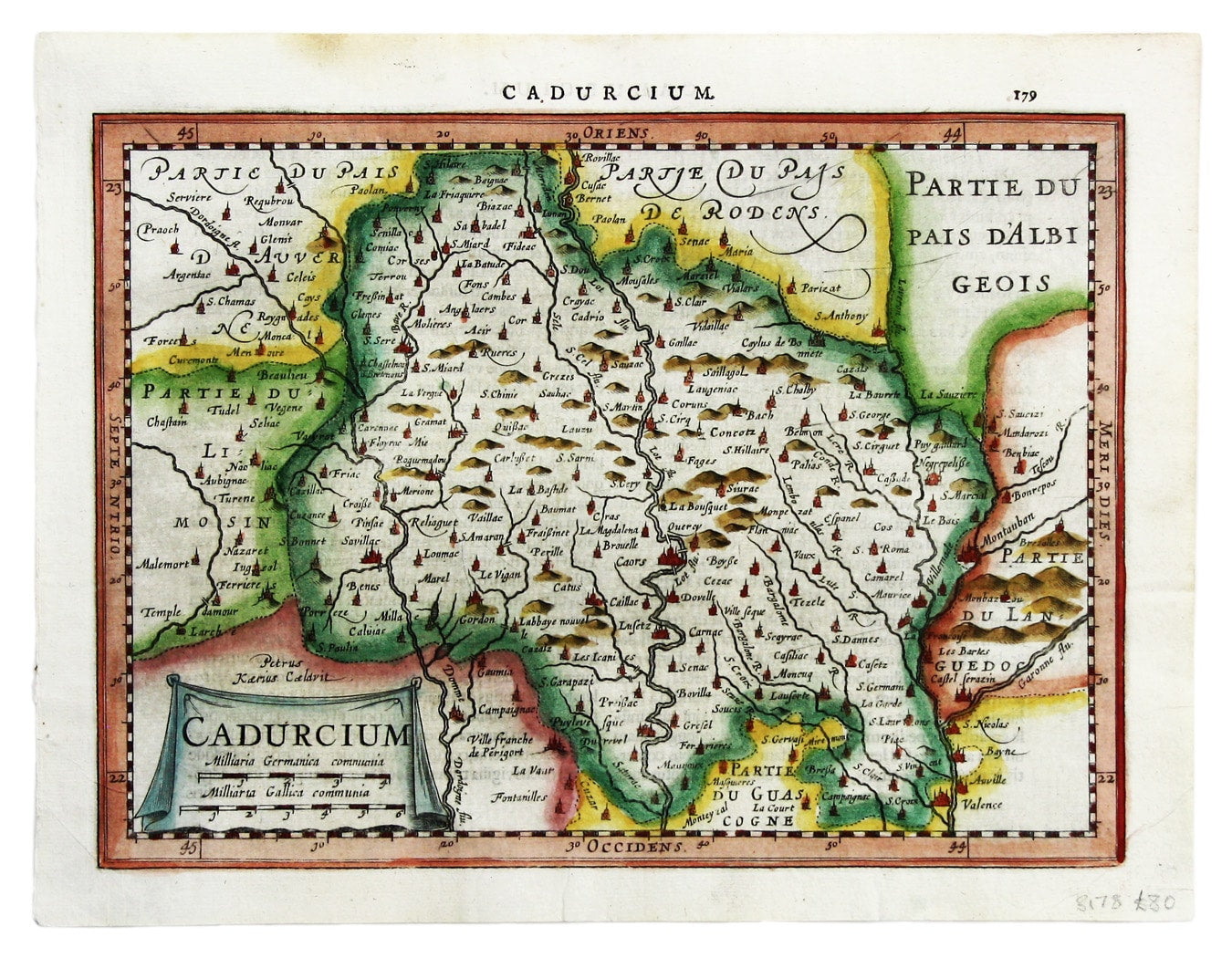 Mercator-Cloppenburgh Map of Quercy