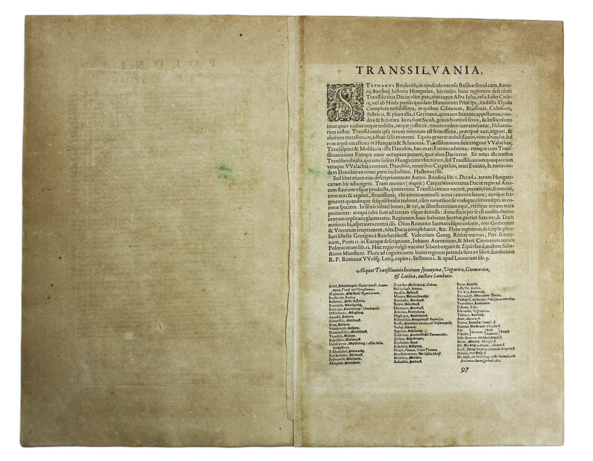 Ortelius' Transylvania
