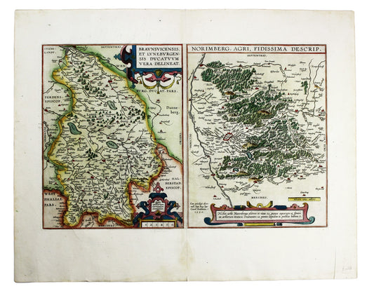 Ortelius' Duchy of Brunswick-Lüneburg & Nuremberg