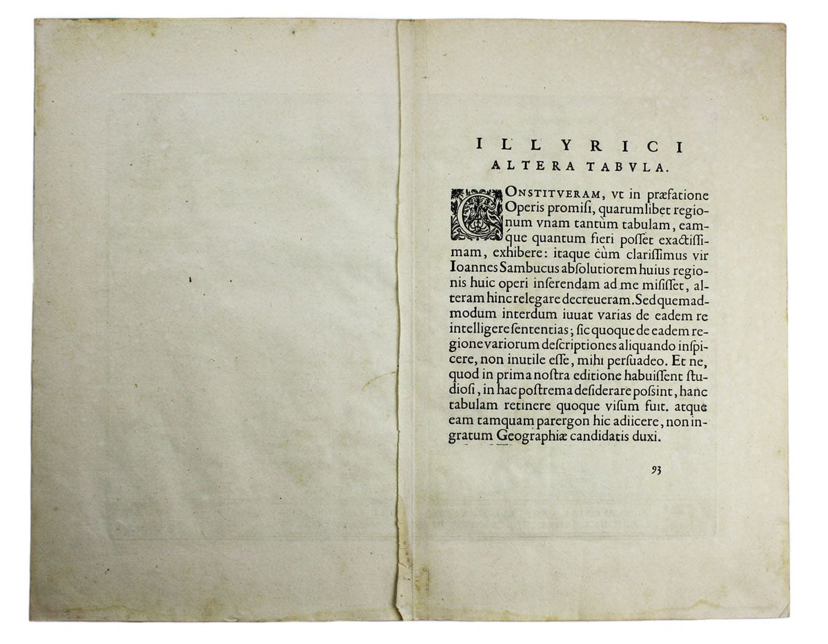 Ortelius' Western Balkans