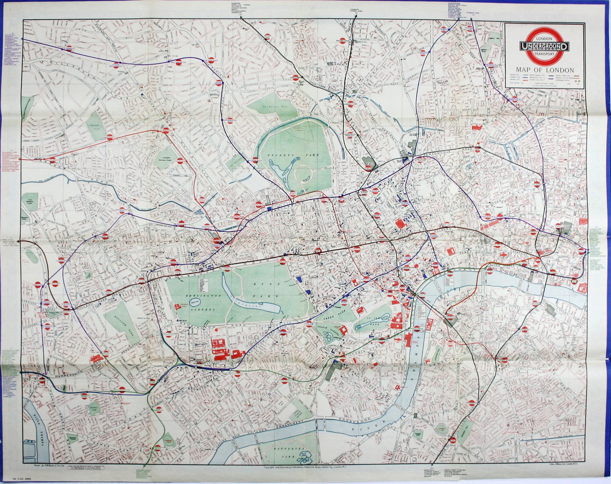 Bacon’s Map of Central Area Stations
