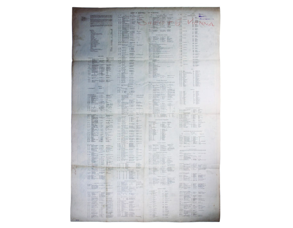 British Military Map of Harry Lime’s Vienna