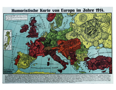 Lehmann-Dumont’s Satirical Map of Europe in 1914