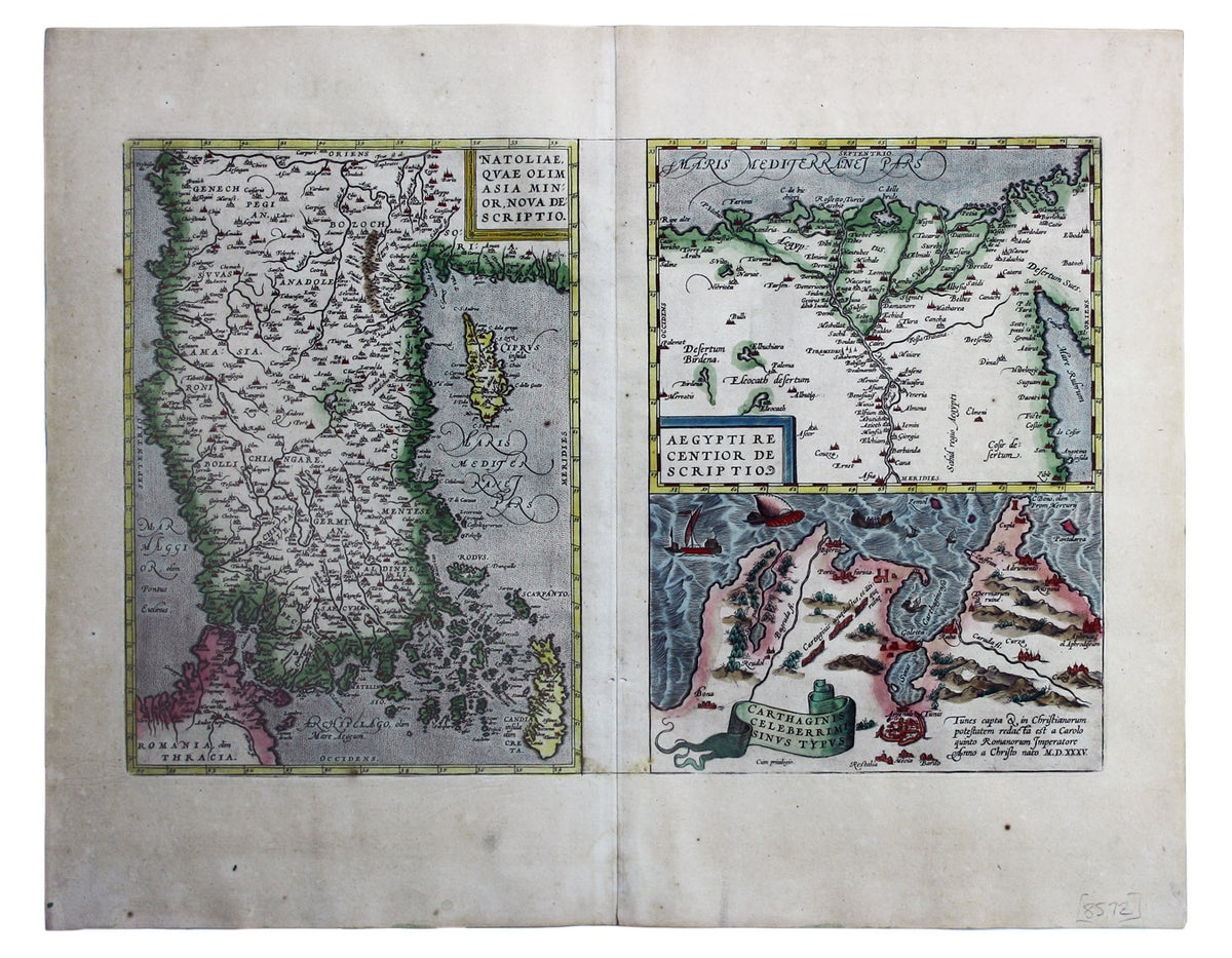 Ortelius’ Map of Turkey, Egypt & Tunis