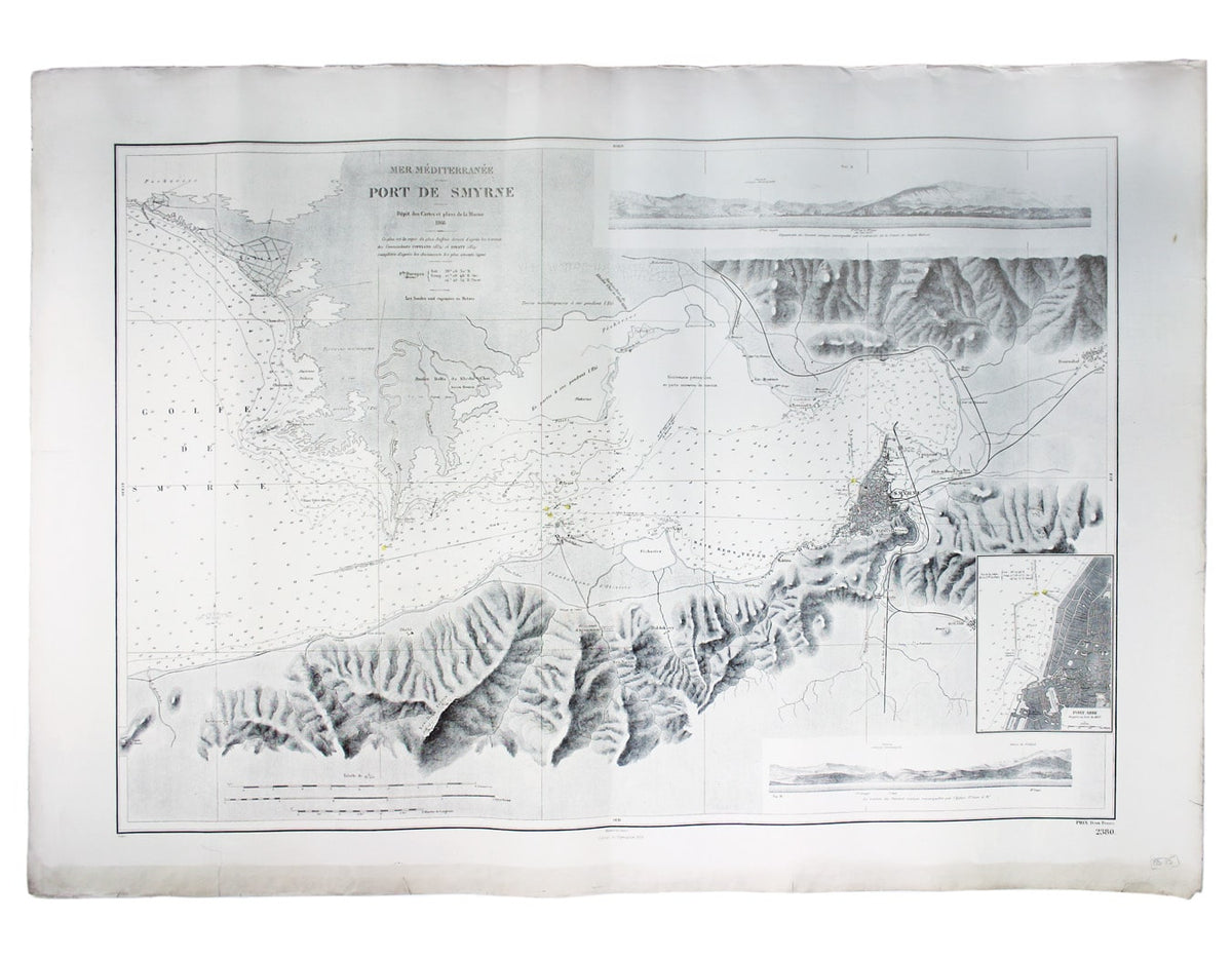 French Chart of Smyrna, Greco-Turkish War