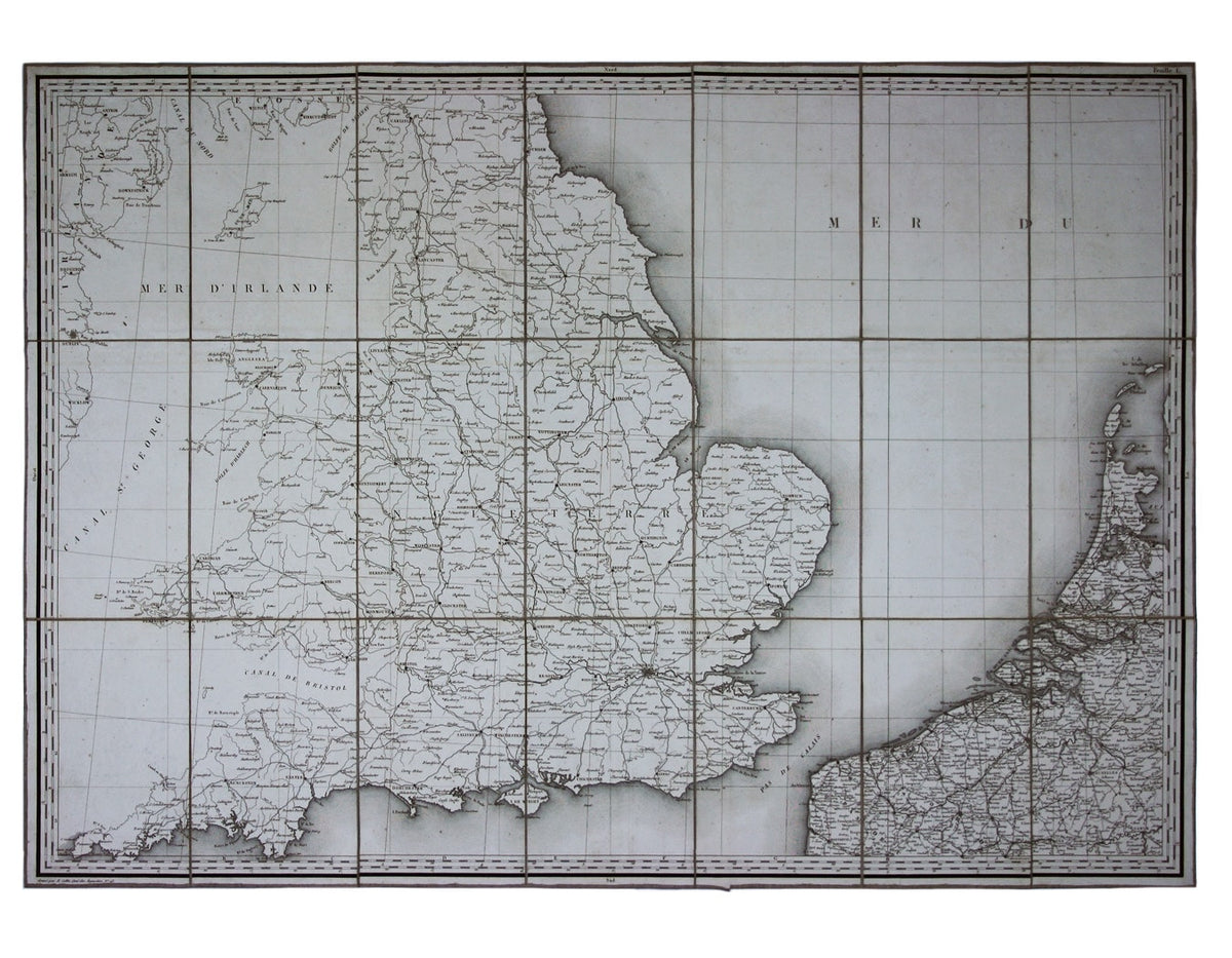 Napoleonic Road Map of France & The First French Empire