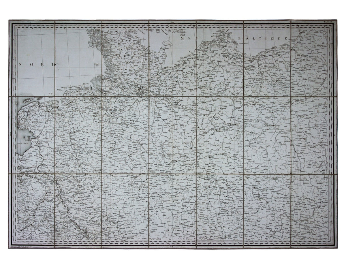Napoleonic Road Map of France & The First French Empire