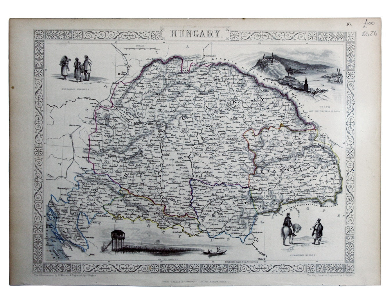 Tallis’ Map of Hungary