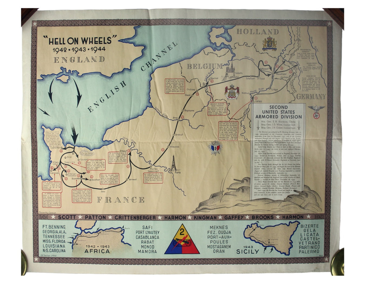Hell on Wheels: US 2nd Armored Division Campaign Map [1st version]