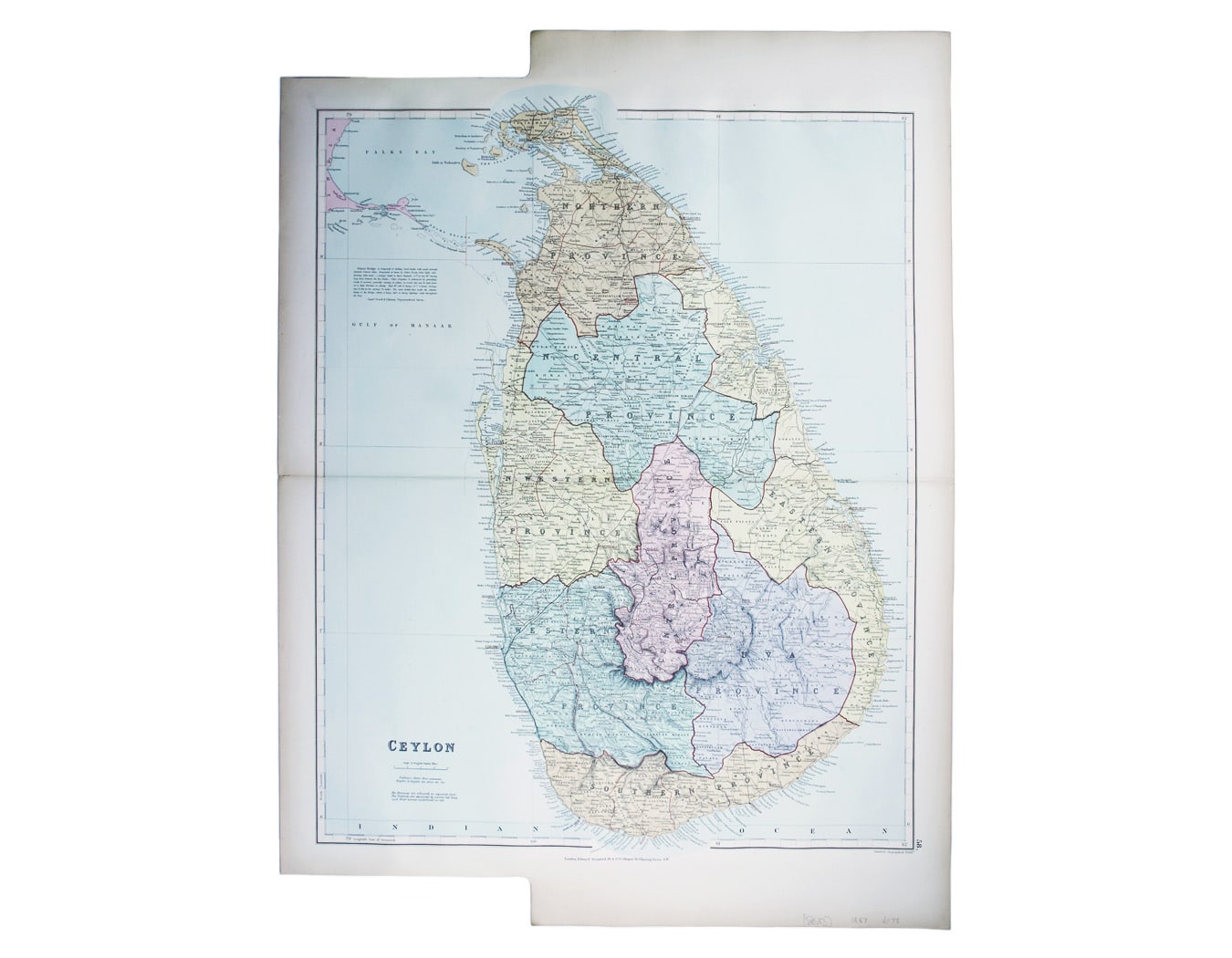 Stanford’s Map of Sri Lanka