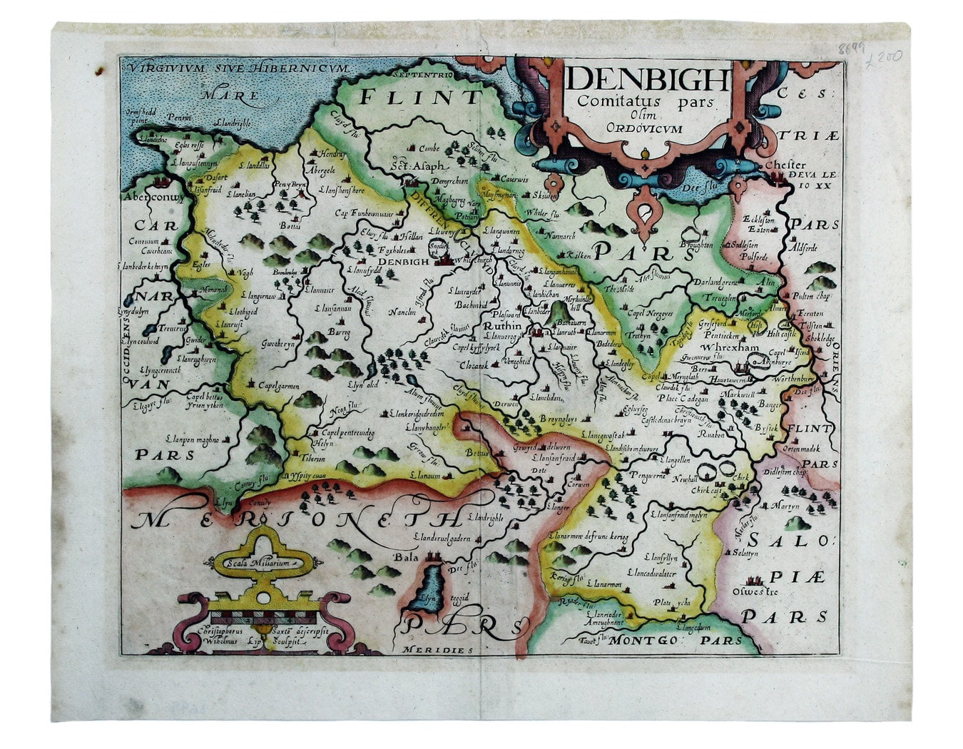 Saxton-Kip Map of Denbighshire