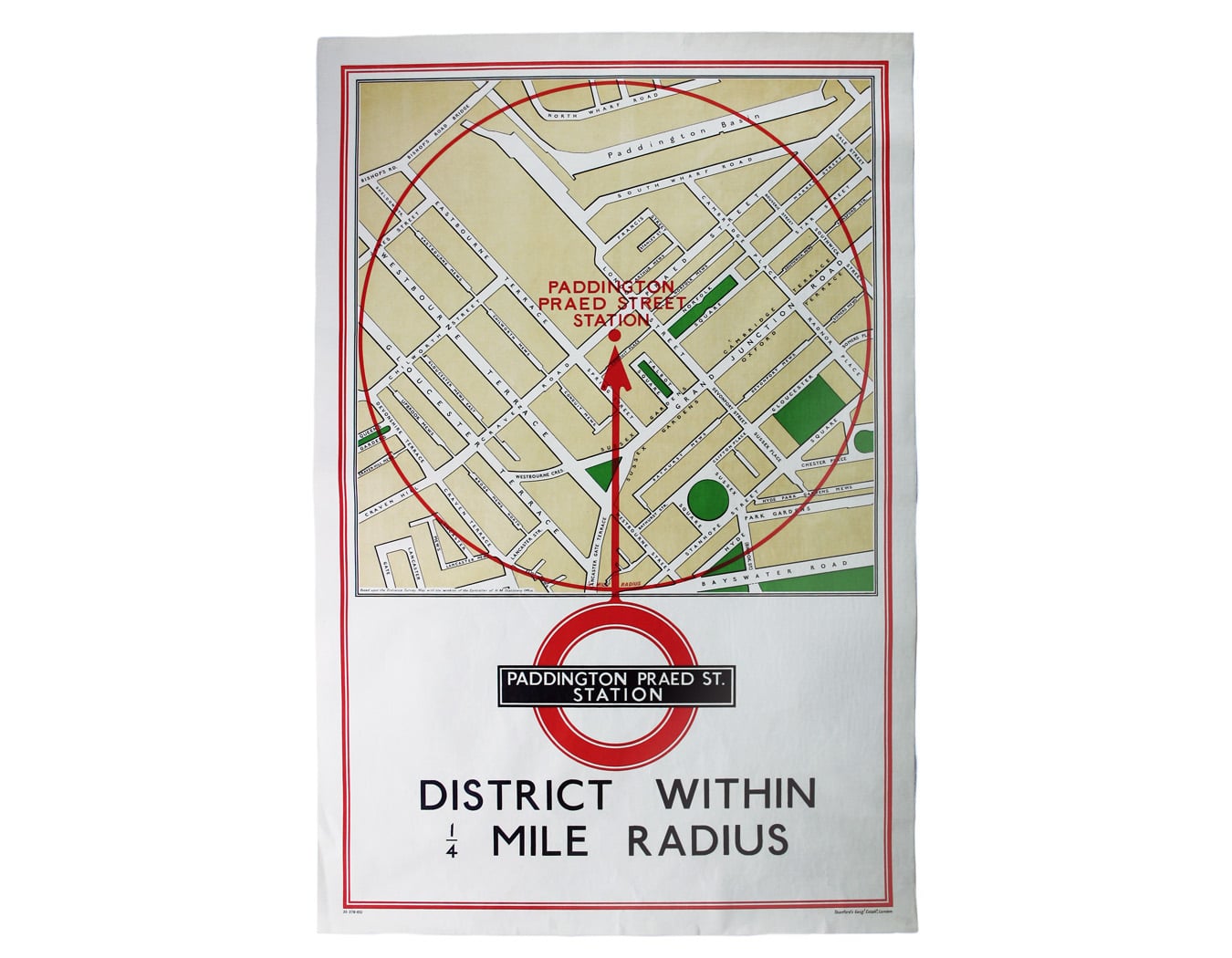 Quarter Mile Radius Map of Paddington Station