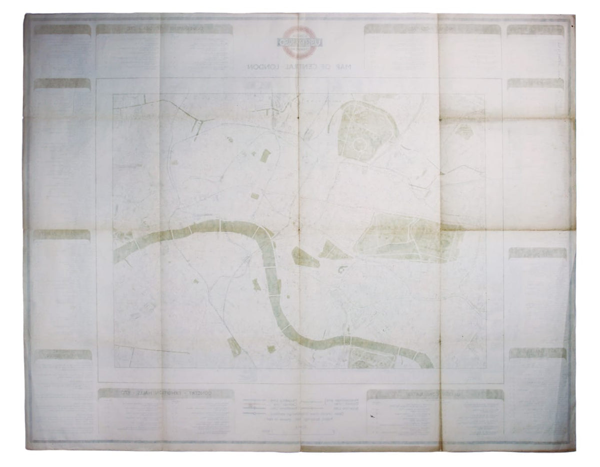 1946 Station Map of Central London