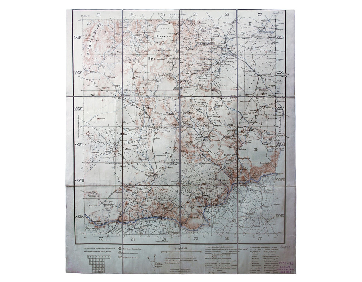 German Colonial Map of Warmbad