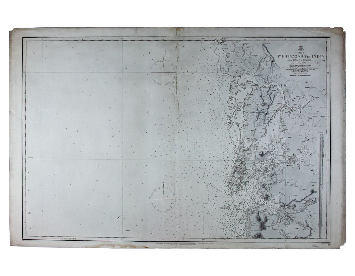 Admiralty Chart of the Approaches to Bombay