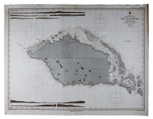 German Naval Chart of New Hanover, Papua New Guinea